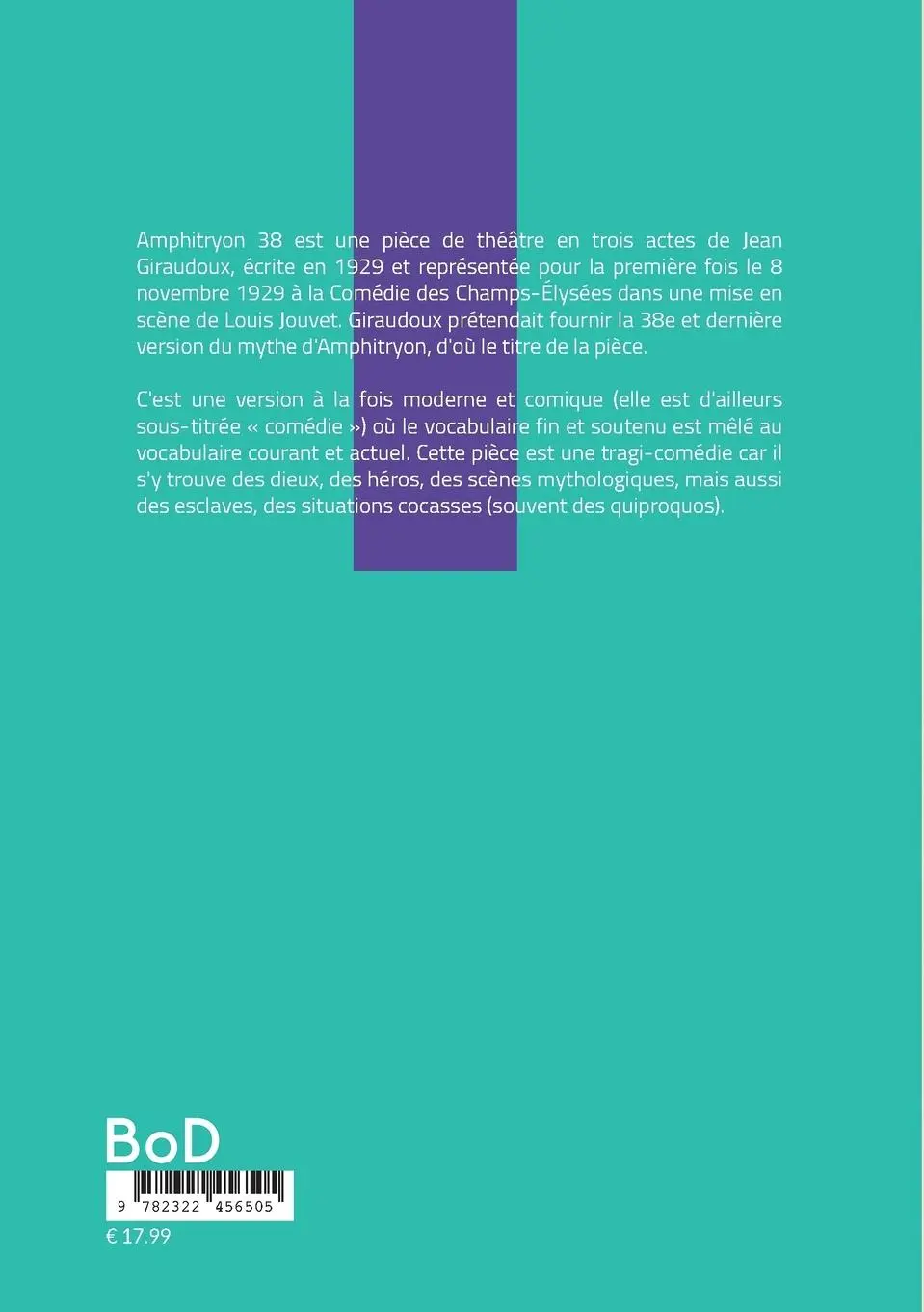 Rückseite: 9782322456505 | Amphitryon 38 | Jean Giraudoux | Taschenbuch | Kartoniert / Broschiert