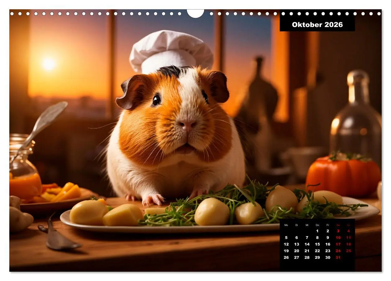 Bild: 9783457476505 | Meerschweinchen mal anders! (Wandkalender 2026 DIN A3 quer),...