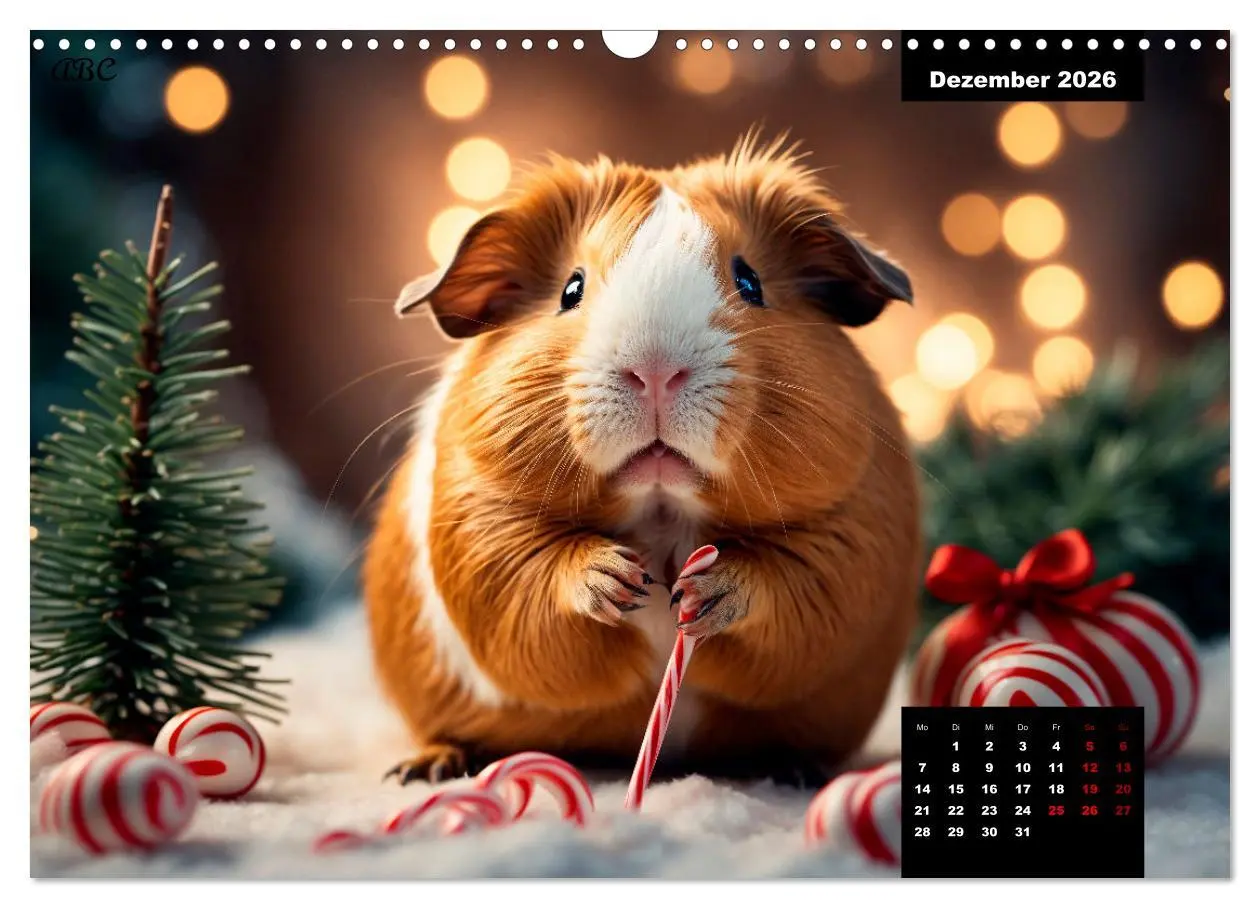 Bild: 9783457476505 | Meerschweinchen mal anders! (Wandkalender 2026 DIN A3 quer),...