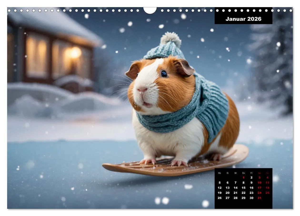 Bild: 9783457476505 | Meerschweinchen mal anders! (Wandkalender 2026 DIN A3 quer),...