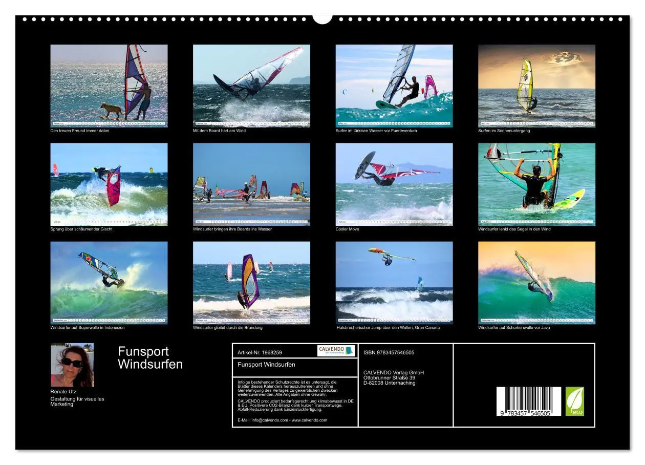 Bild: 9783457546505 | Funsport Windsurfen (hochwertiger Premium Wandkalender 2026 DIN A2...