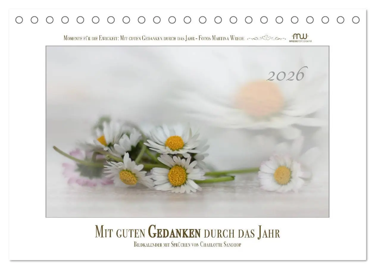Cover: 9783516016505 | Mit guten Gedanken durch das Jahr (Tischkalender 2026 DIN A5 quer),...