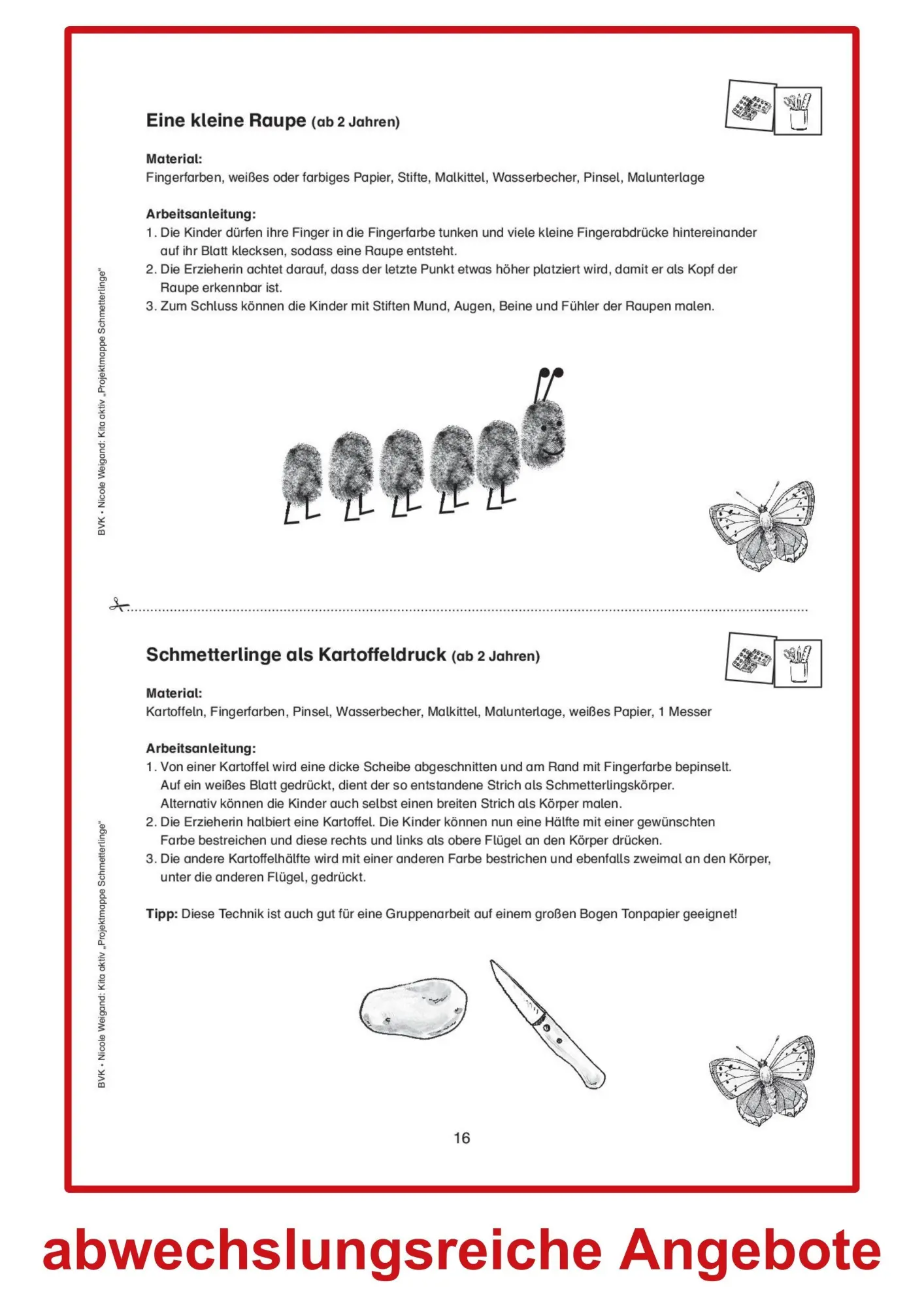 Bild: 9783867406505 | Kita aktiv Projektmappe Schmetterlinge | Nicole Weigand | Taschenbuch