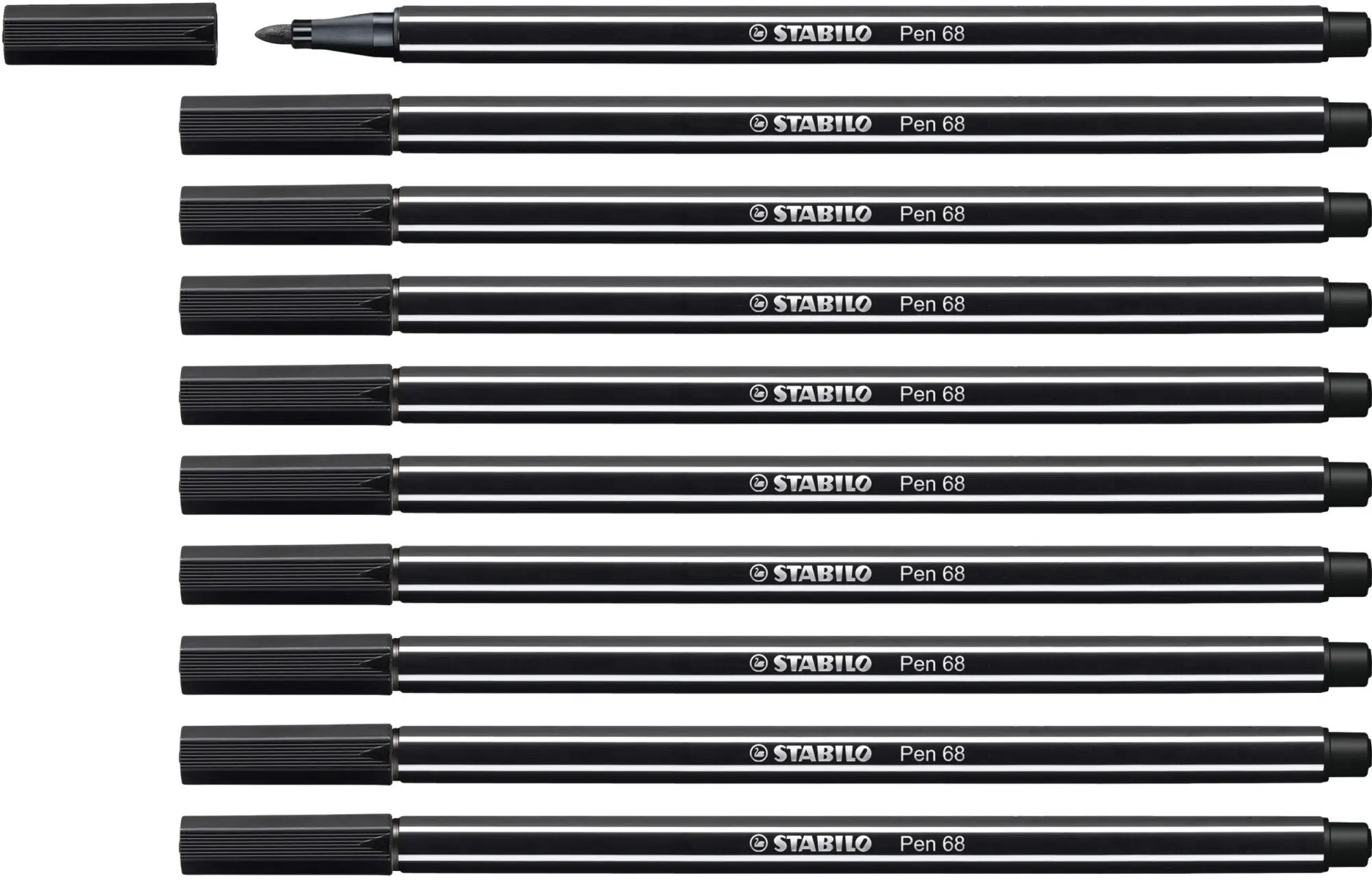 Cover: 4006381326605 | STABILO Filzstift Pen 68 schwarz 10er Set | Bundle | 68/46 | 2019