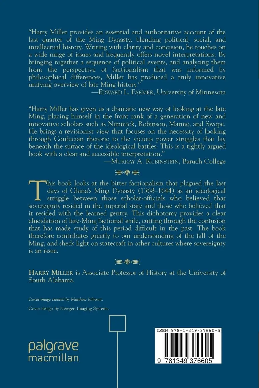 Rückseite: 9781349376605 | State versus Gentry in Late Ming Dynasty China, 1572-1644 | H. Miller