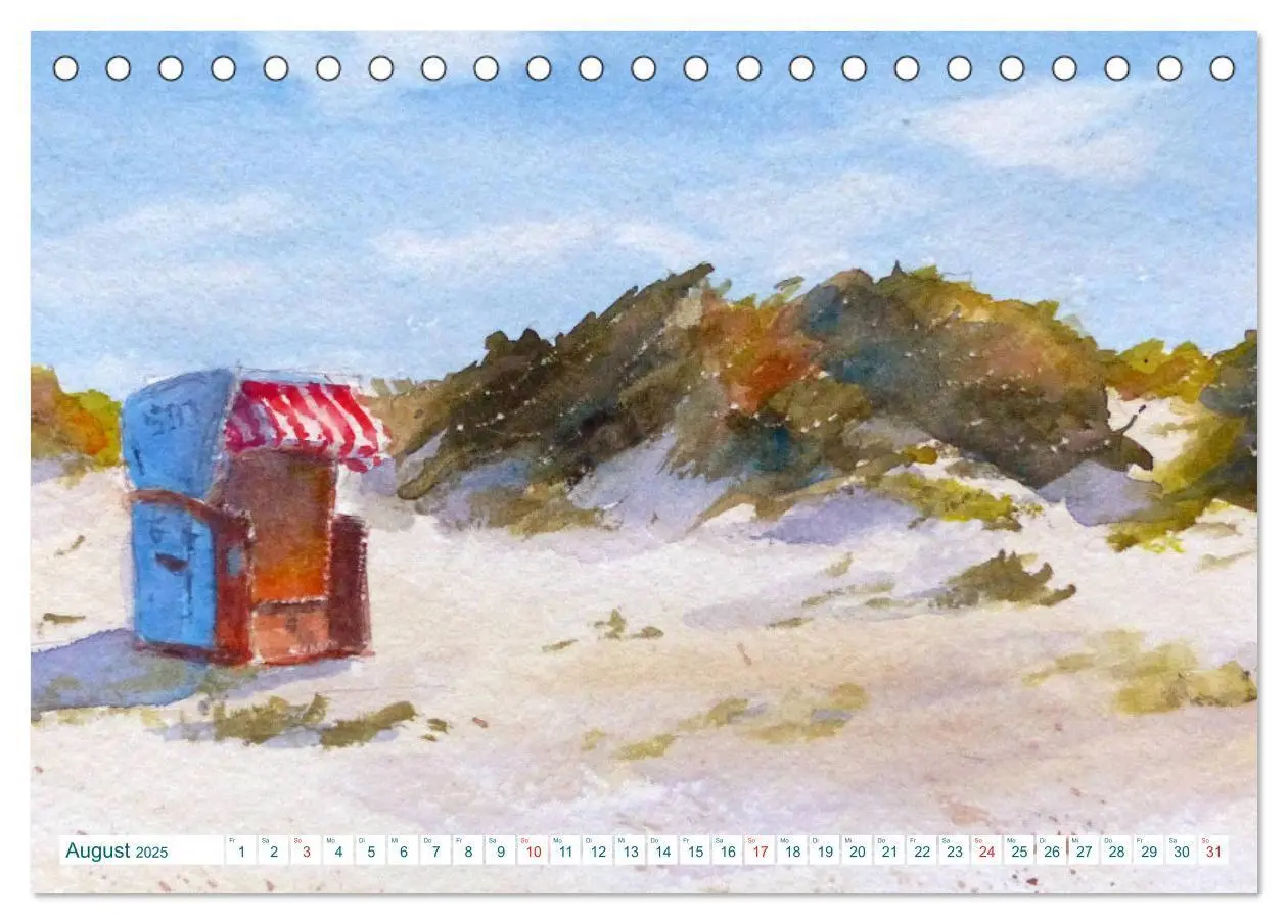 Bild: 9783435066605 | Heiligenhafenaquarelle (Tischkalender 2025 DIN A5 quer), CALVENDO...