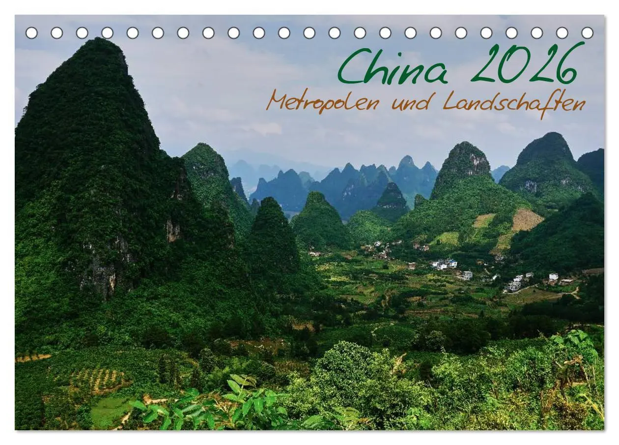 Cover: 9783516006605 | China 2026 - Metropolen und Landschaften (Tischkalender 2026 DIN A5...