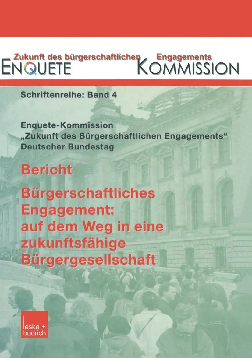 Cover: 9783810036605 | Bericht. Bürgerschaftliches Engagement: auf dem Weg in eine...