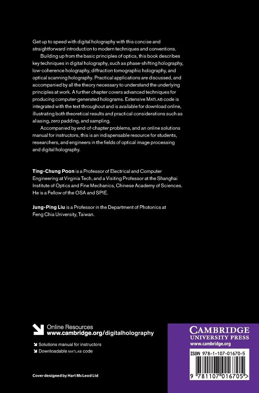 Rückseite: 9781107016705 | Introduction to Modern Digital Holography | Ting-Chung Poon (u. a.)