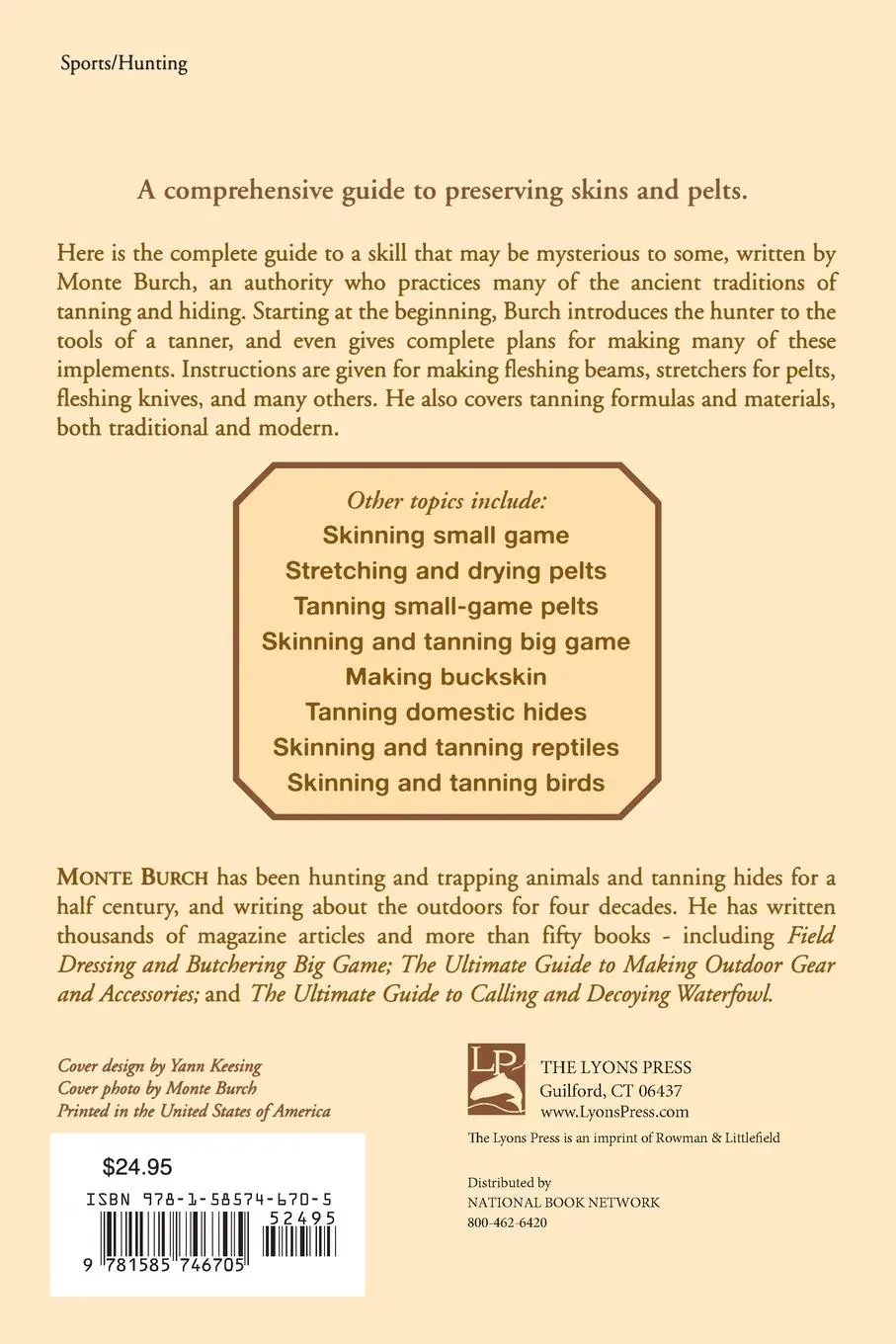 Rückseite: 9781585746705 | Ultimate Guide to Skinning and Tanning | Monte Burch | Taschenbuch