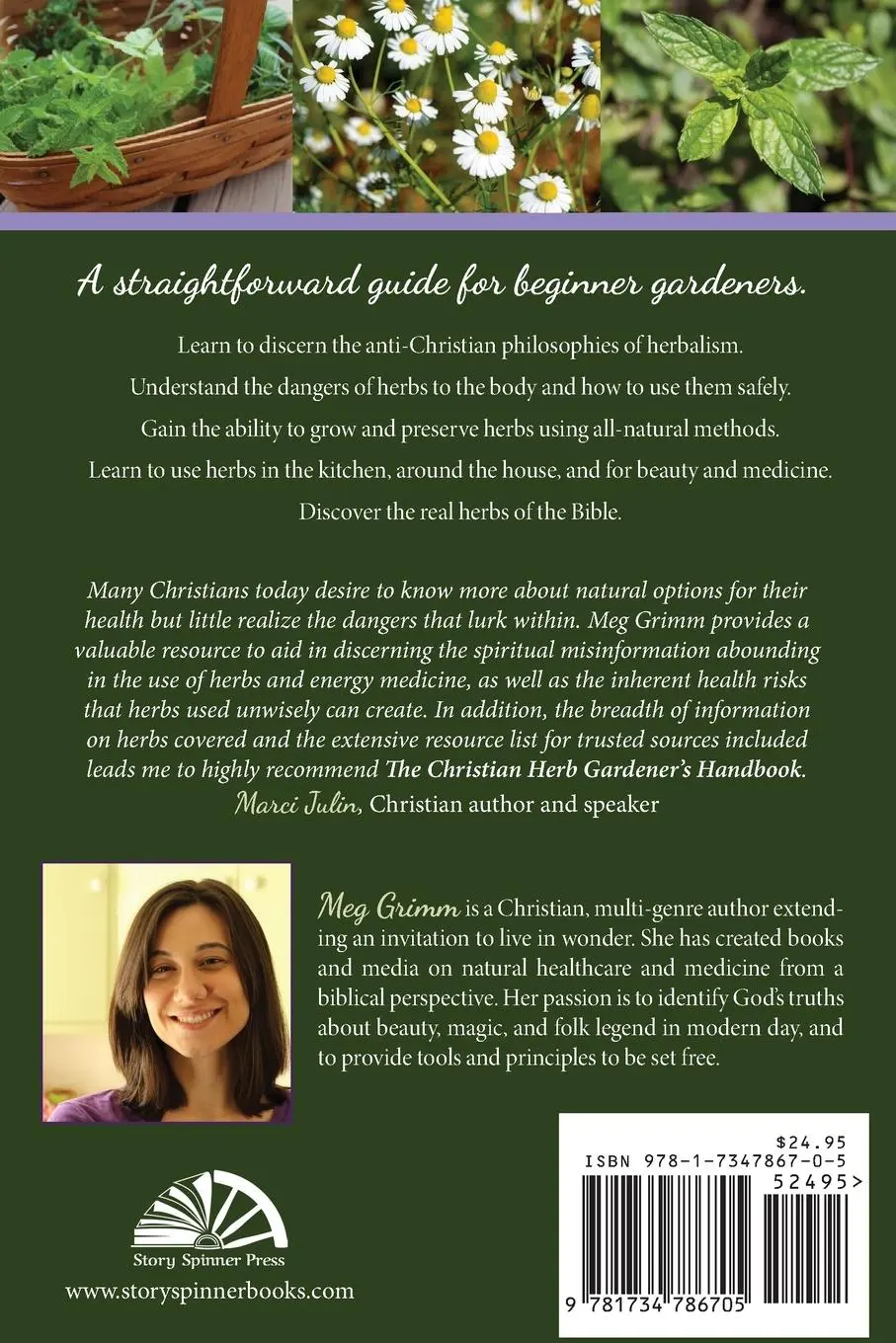 Rückseite: 9781734786705 | The Christian Herb Gardener's Handbook | A Beginner's Guide | Grimm