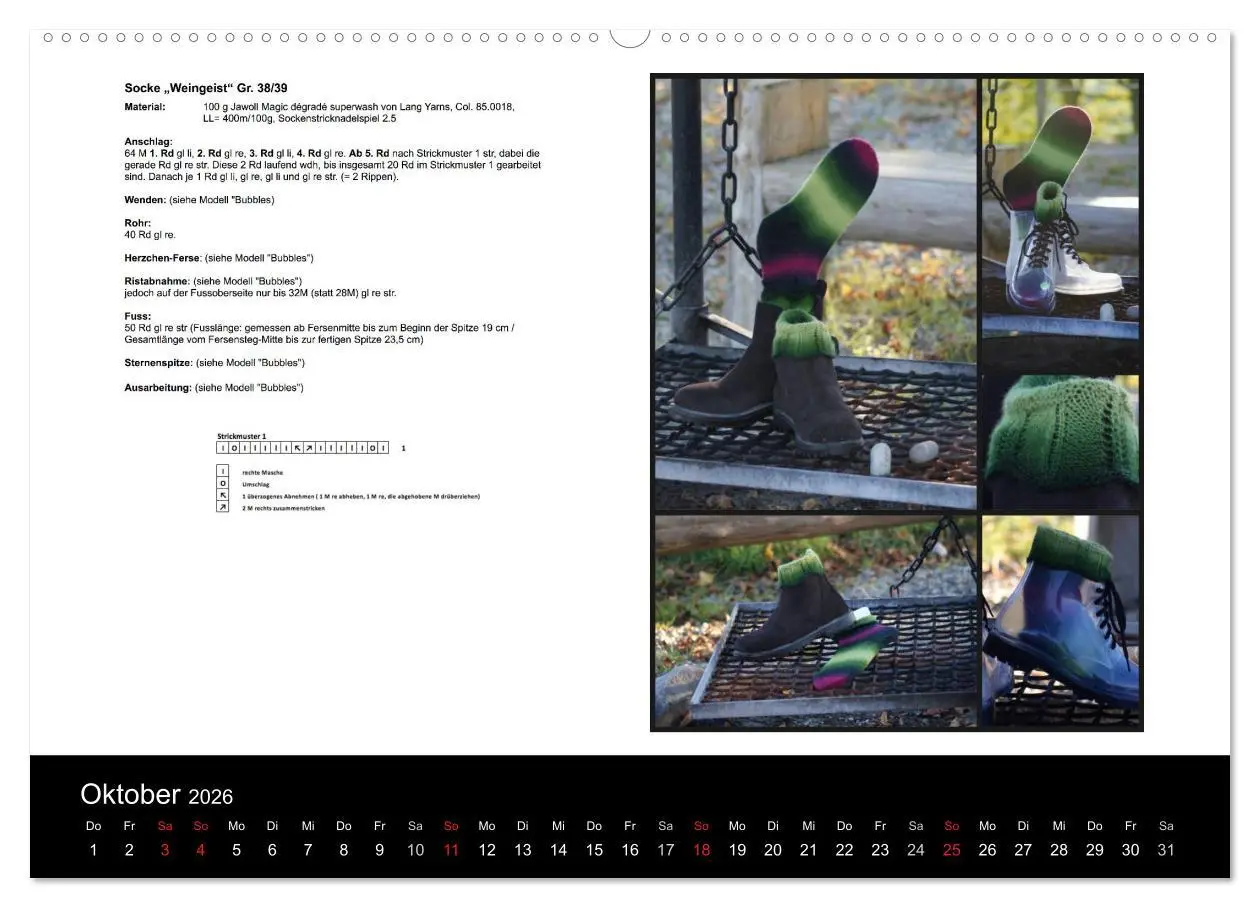 Bild: 9783516096705 | Sockenkalender Bootsocks 2026 (hochwertiger Premium Wandkalender...
