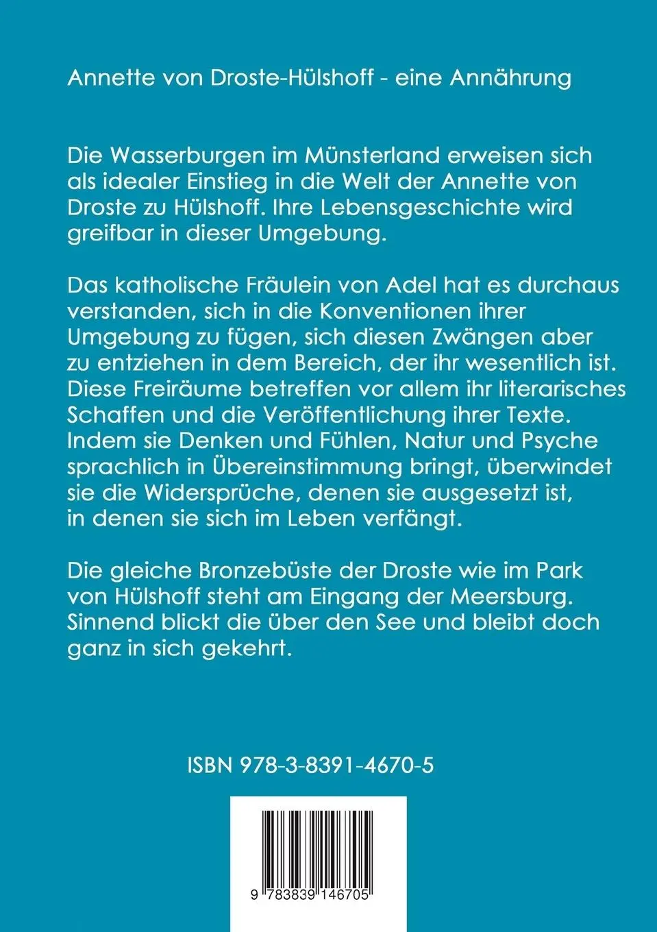 Rückseite: 9783839146705 | Annette von Droste-Hülshoff - eine Annäherung | Ingeborg Bauer | Buch