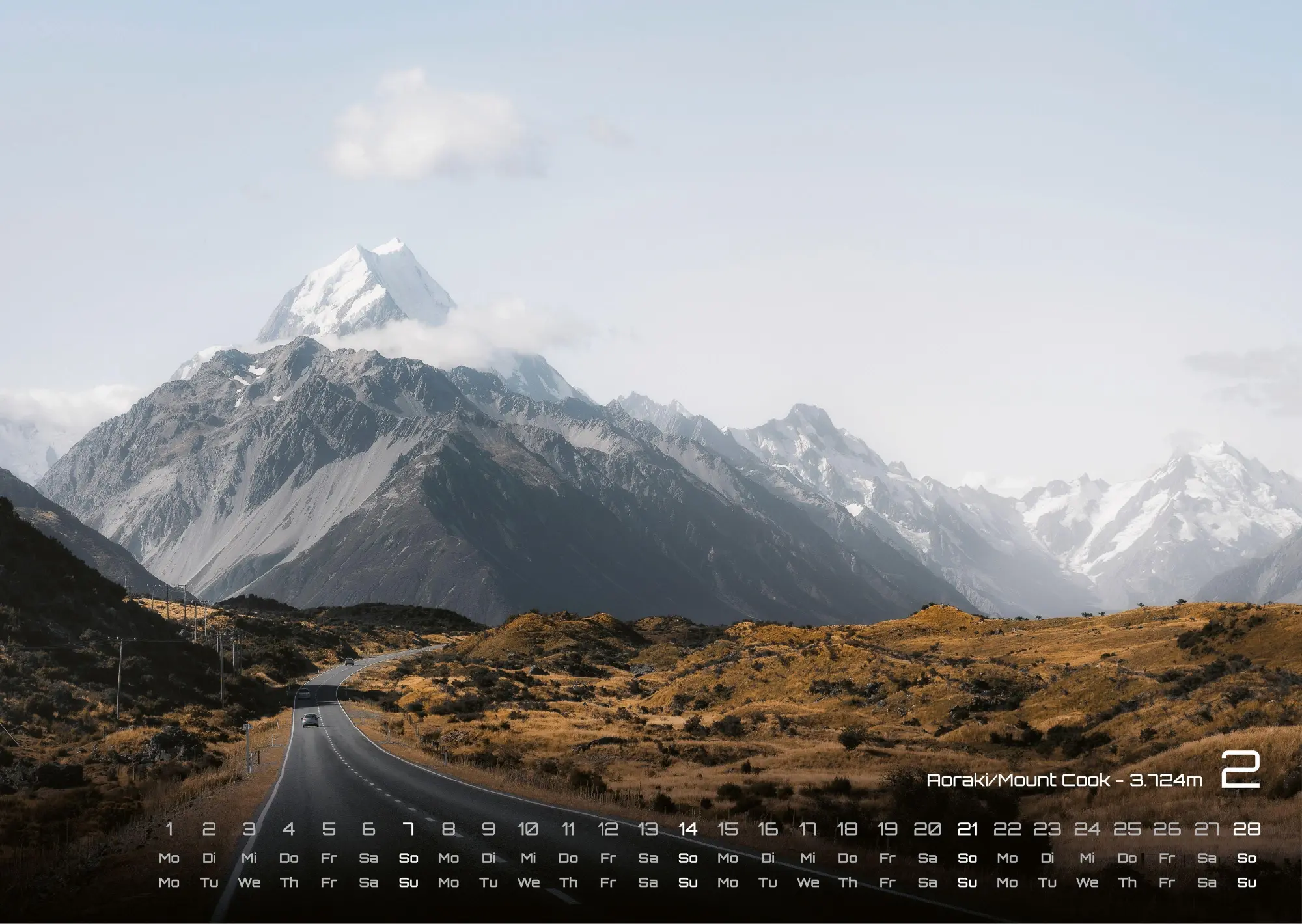Bild: 9783986736705 | Neuseeland - Das Land der langen weißen Wolke - 2027 - Kalender DIN A3