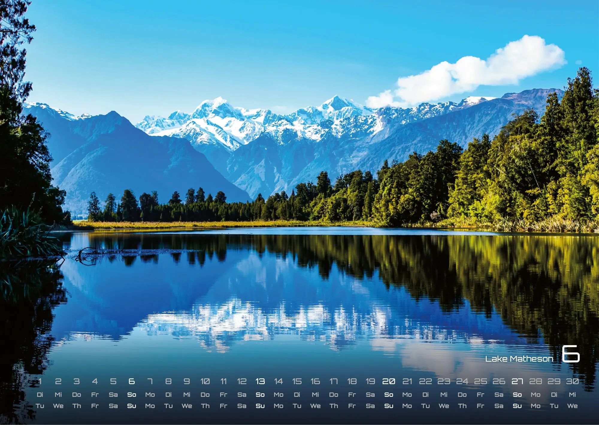 Bild: 9783986736705 | Neuseeland - Das Land der langen weißen Wolke - 2027 - Kalender DIN A3
