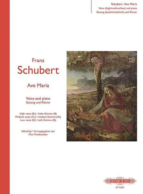 Cover: 9790577086705 | Ave Maria | High Voice: G- Medium Voice: F- Low Voice: D | Schubert
