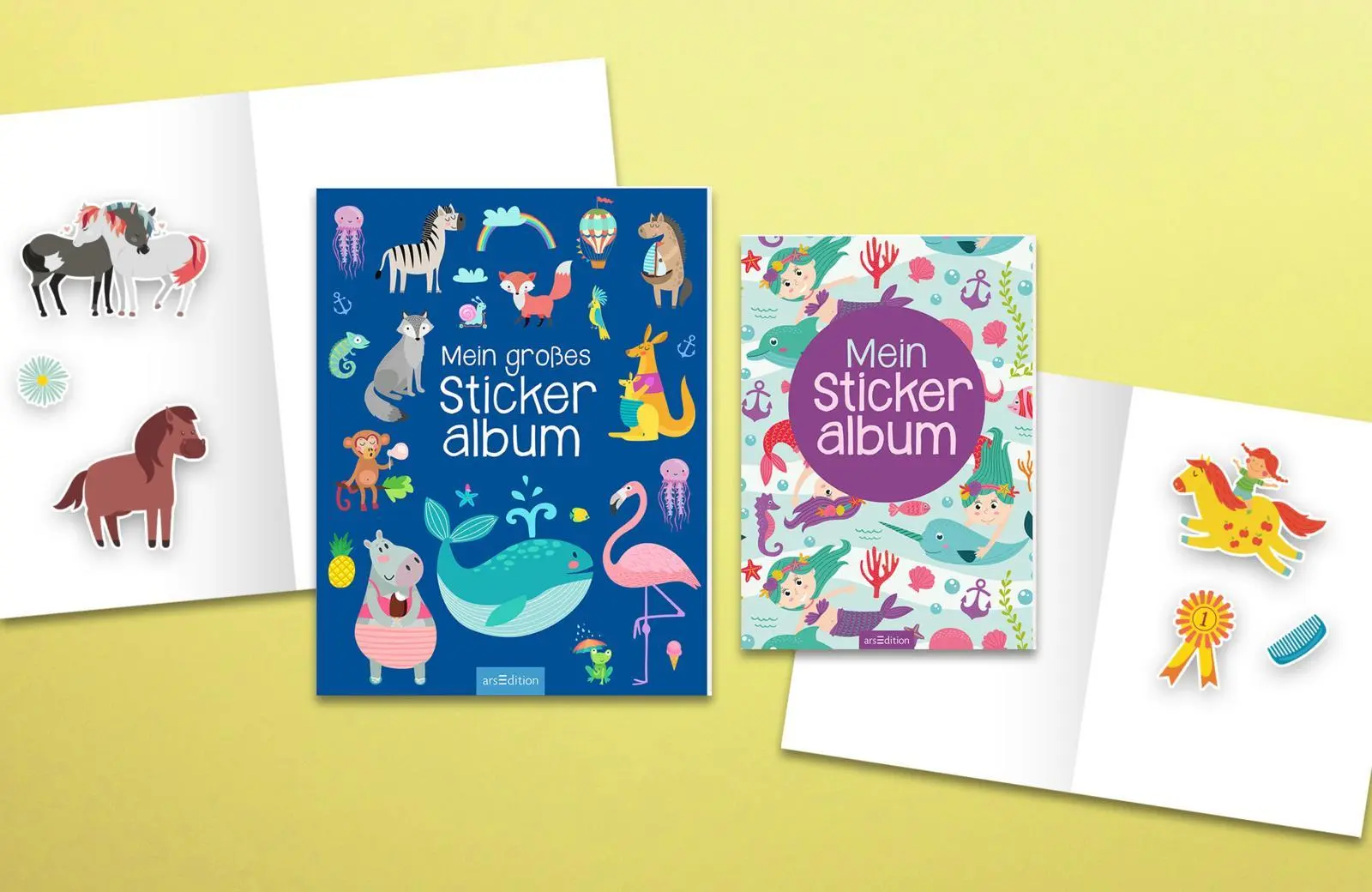 Bild: 4014489126805 | Mein großes Stickeralbum - Tiere | Broschüre | Stickeralbum | 24 S.