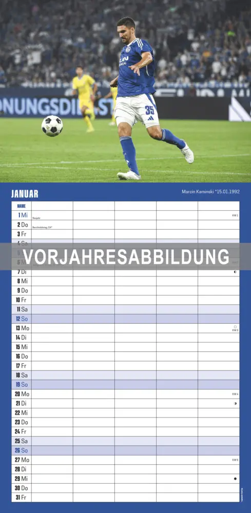 Bild: 4069095006805 | FC Schalke 04 2026 - Fanplaner - Fan-Kalender - Fußball-Kalender -...