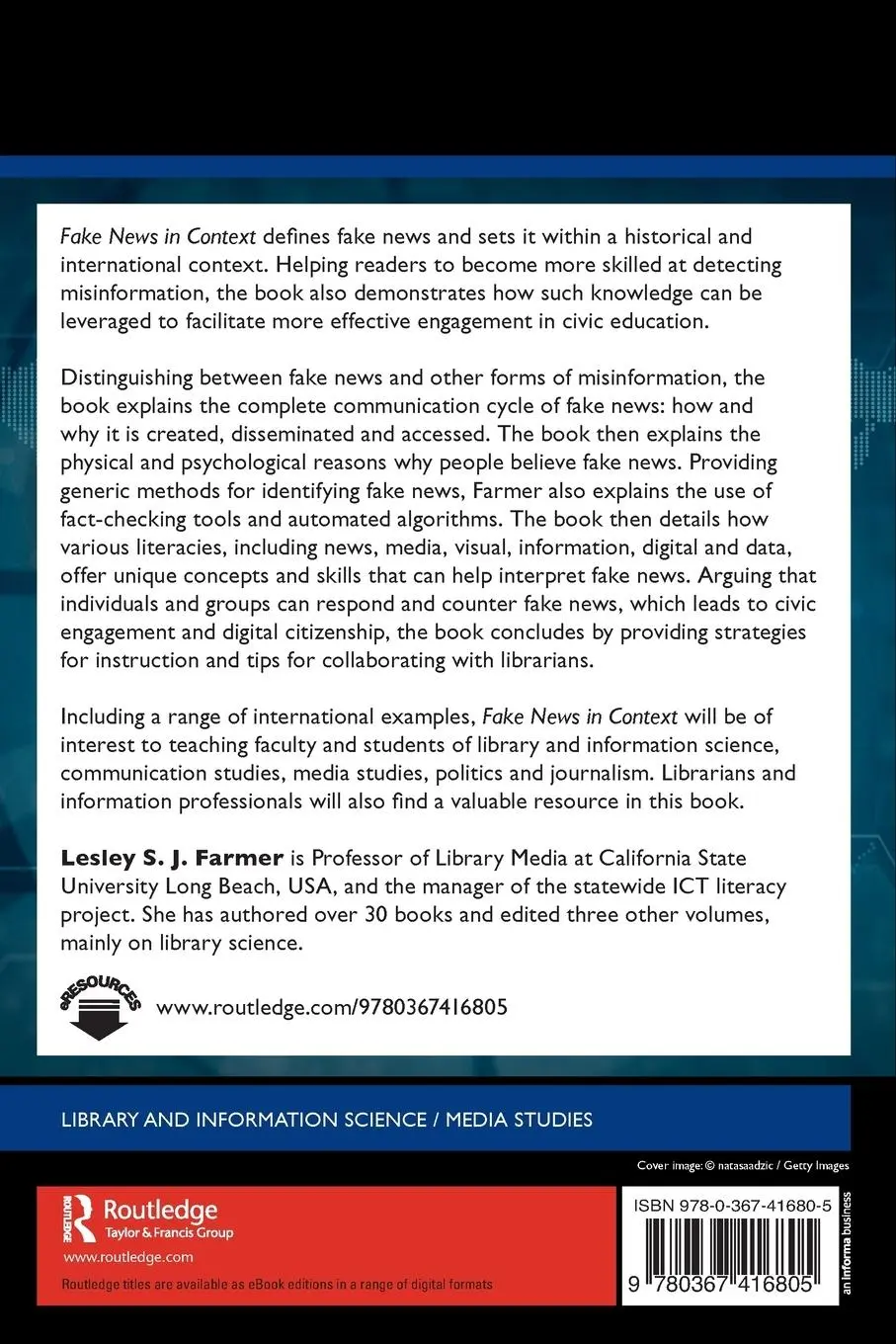 Rückseite: 9780367416805 | Fake News in Context | Lesley S. J. Farmer | Taschenbuch | Englisch