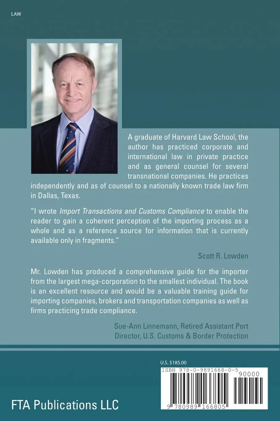 Rückseite: 9780989166805 | Import Transactions and Customs Compliance | Scott R. Lowden | Buch