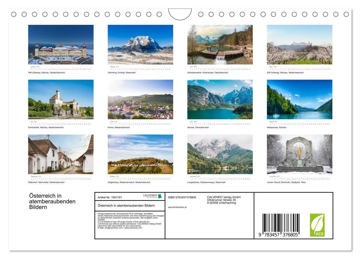 Bild: 9783457376805 | Österreich in atemberaubenden Bildern (Wandkalender 2026 DIN A4...