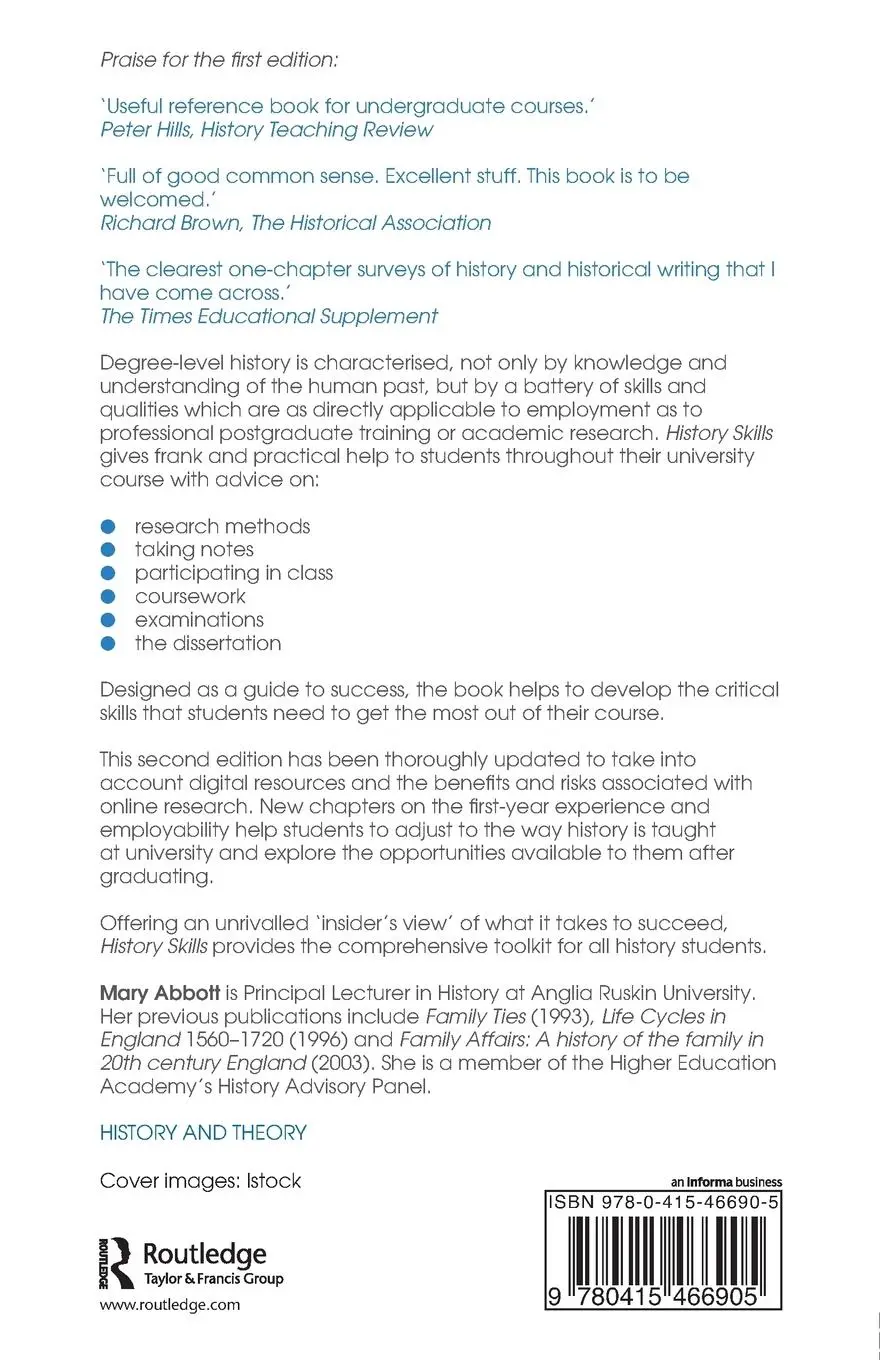 Rückseite: 9780415466905 | History Skills | A Student's Handbook | Mary Abbott | Taschenbuch