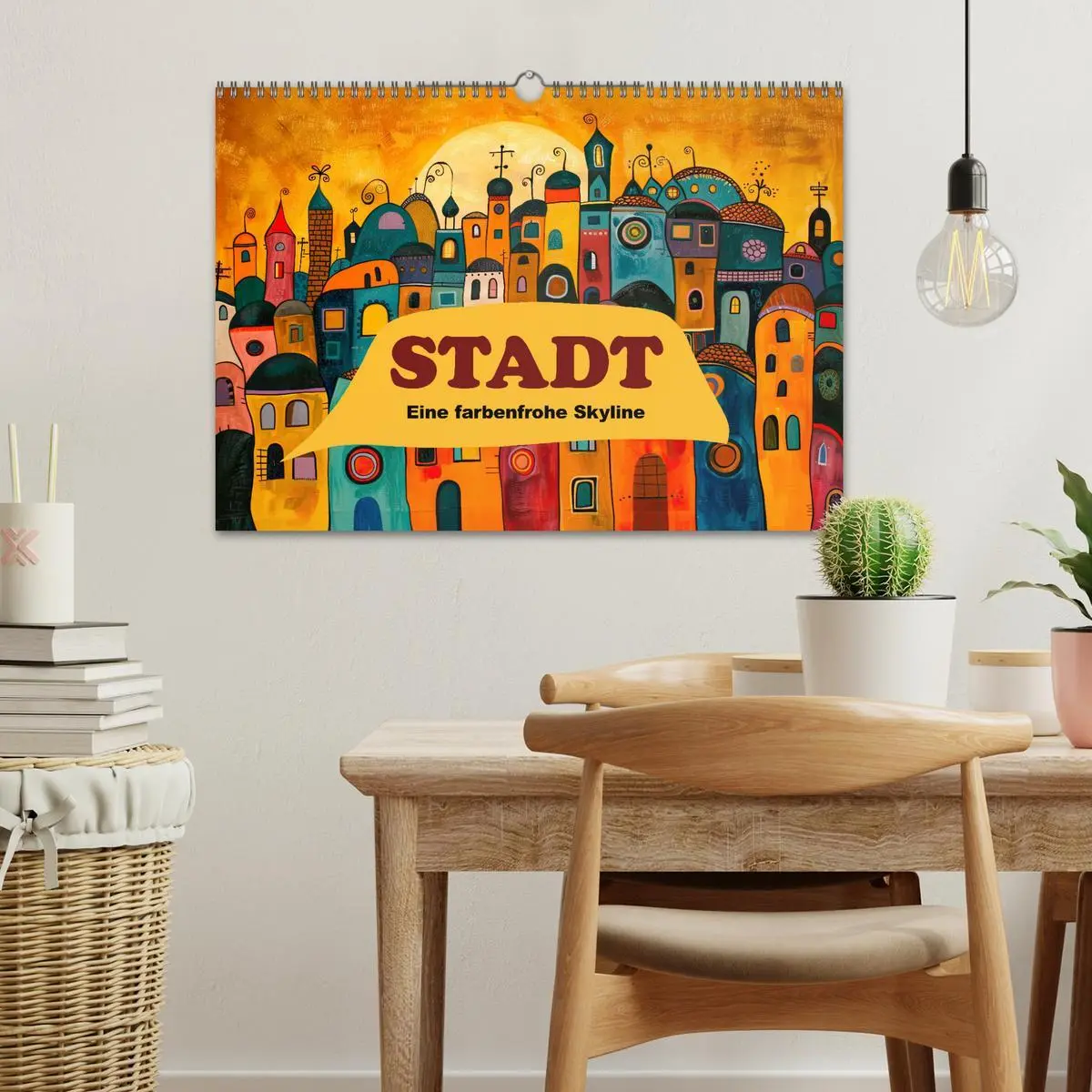 Bild: 9783457436905 | Stadt - Eine farbenfrohe Skyline (Wandkalender 2026 DIN A3 quer),...