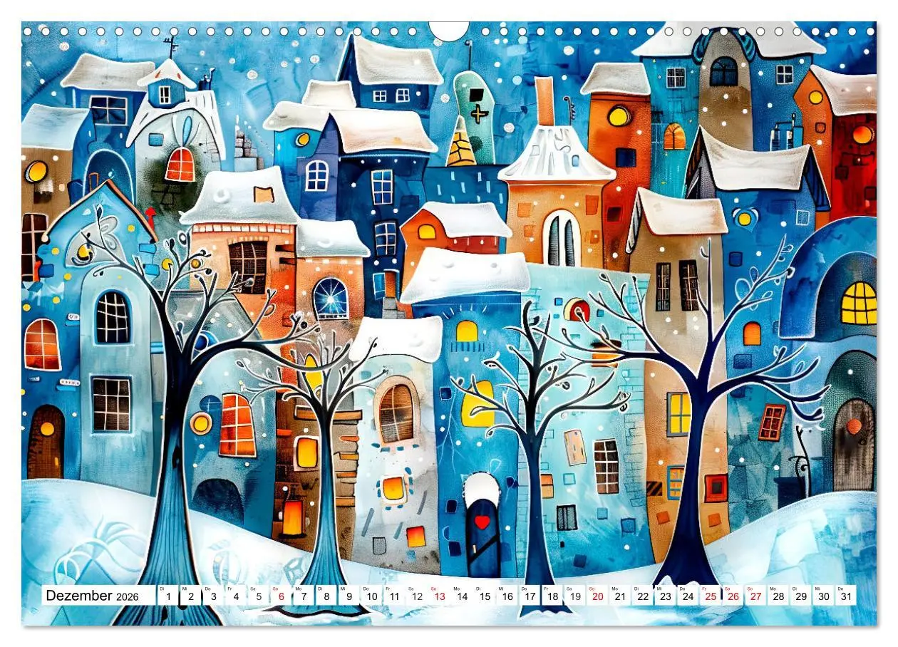 Bild: 9783457436905 | Stadt - Eine farbenfrohe Skyline (Wandkalender 2026 DIN A3 quer),...