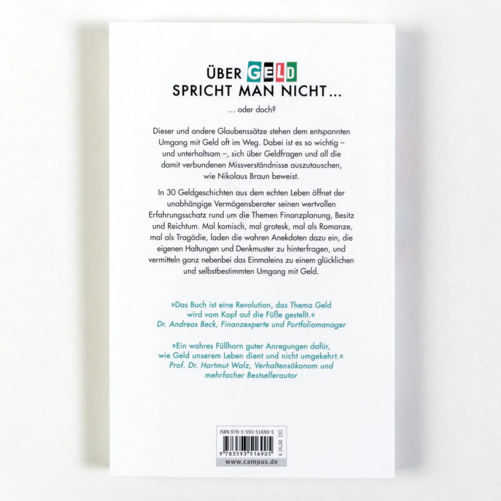 Rückseite: 9783593516905 | Geld oder Leben | Nikolaus Braun | Taschenbuch | 266 S. | Deutsch