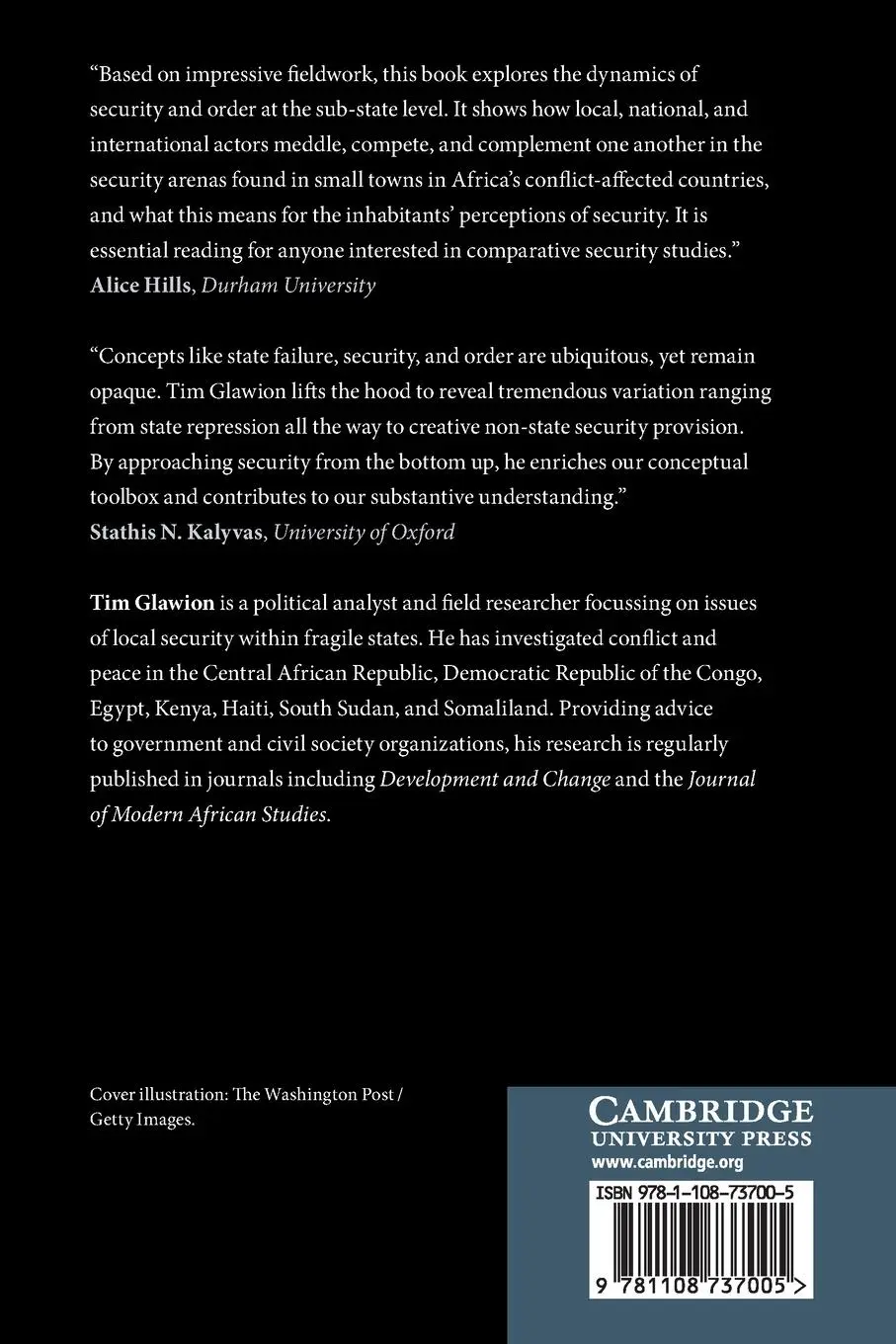 Rückseite: 9781108737005 | The Security Arena in Africa | Tim Glawion | Taschenbuch | Englisch