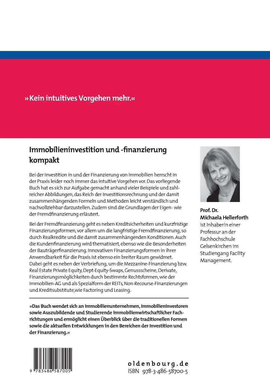 Rückseite: 9783486587005 | Immobilieninvestition und -finanzierung kompakt | Michaela Hellerforth