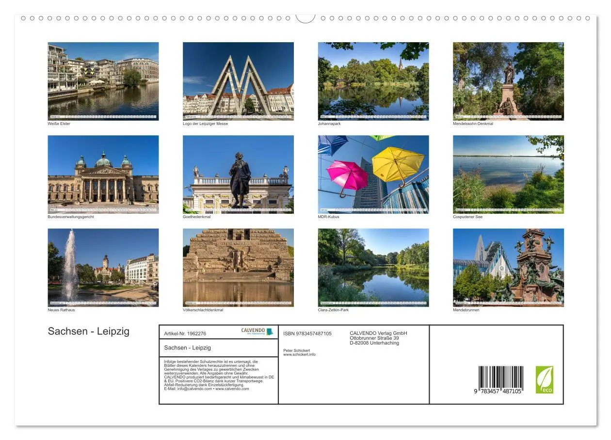 Bild: 9783457487105 | Sachsen - Leipzig (hochwertiger Premium Wandkalender 2026 DIN A2...