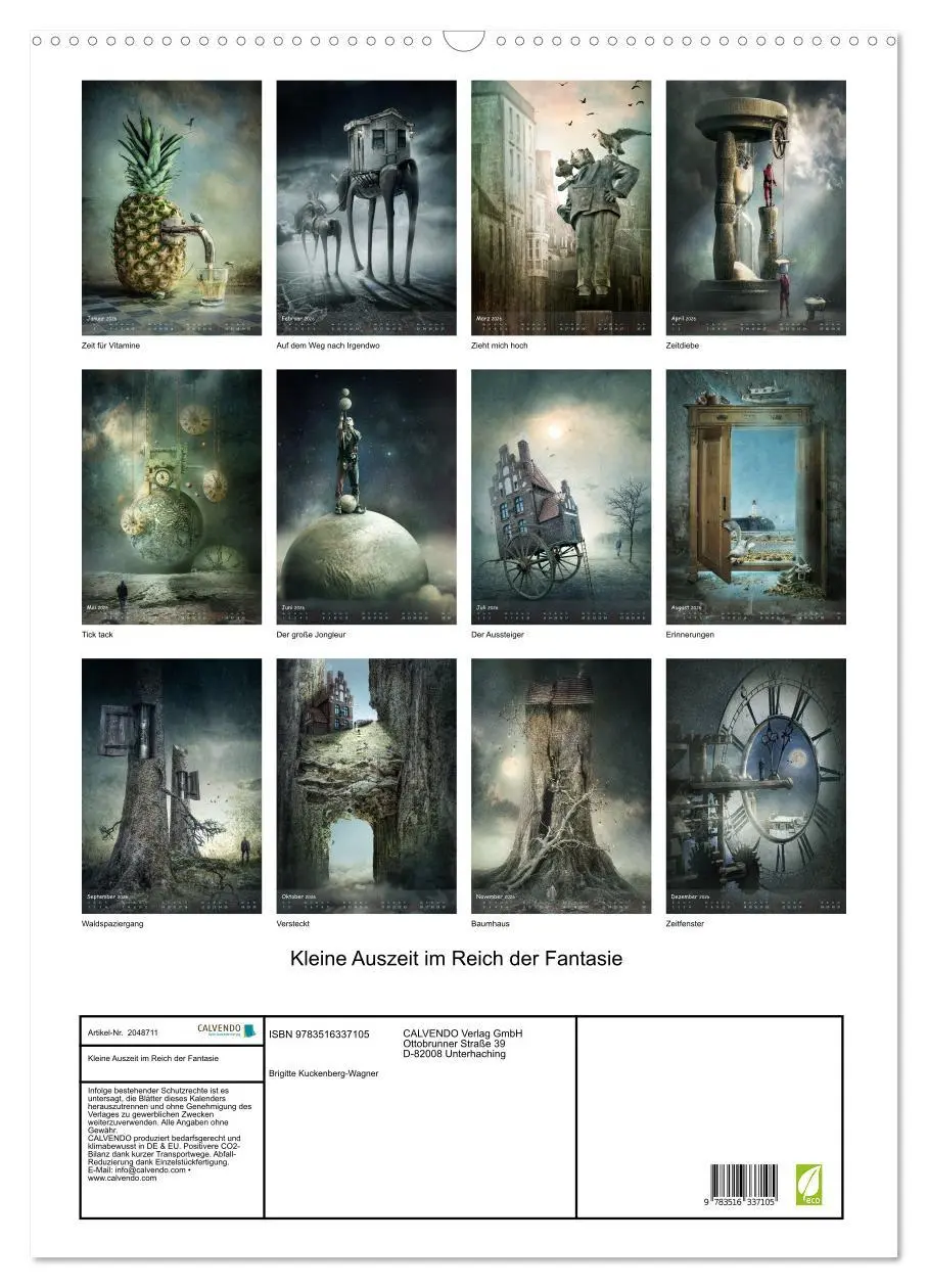 Bild: 9783516337105 | Kleine Auszeit im Reich der Fantasie (Wandkalender 2026 DIN A2...