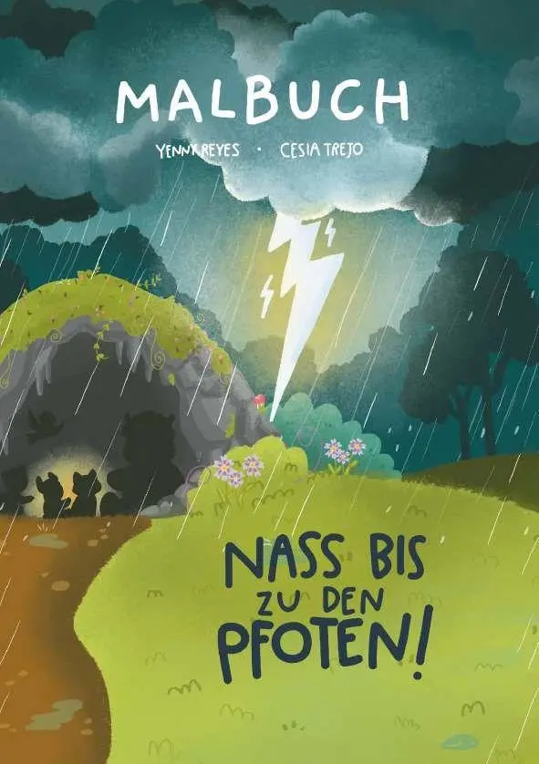 Cover: 9783991927105 | Malbuch - Nass bis zu den Pfoten! | Mori, der große Wald | Yenny Reyes