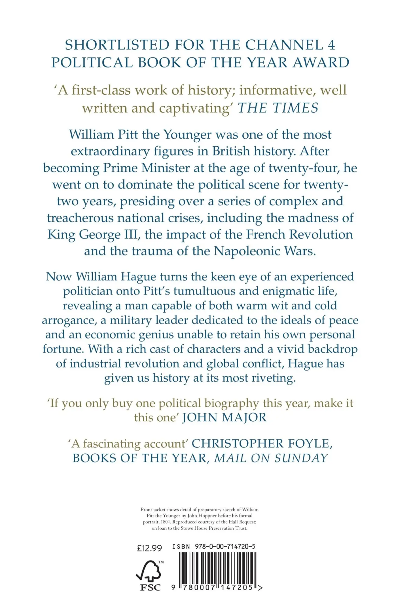 Rückseite: 9780007147205 | William Pitt the Younger | A Biography | William Hague | Taschenbuch