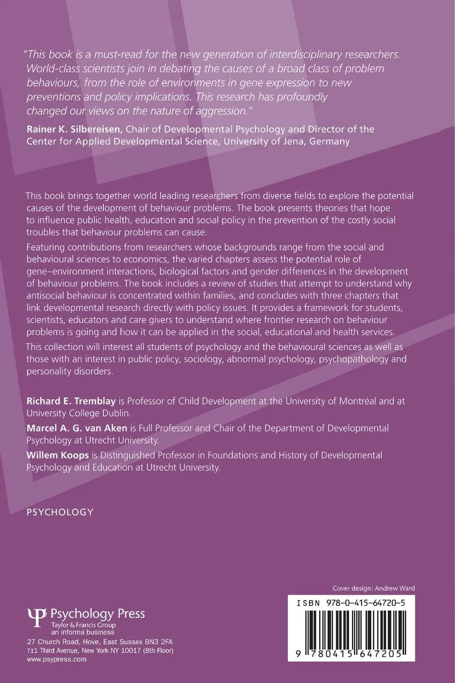 Rückseite: 9780415647205 | Development and Prevention of Behaviour Problems | Tremblay (u. a.)