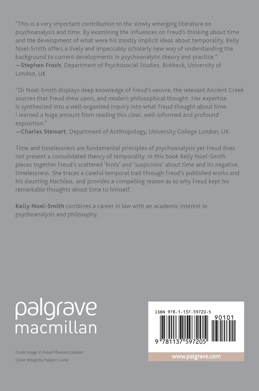 Rückseite: 9781137597205 | Freud on Time and Timelessness | Kelly Noel-Smith | Buch | x | 2016