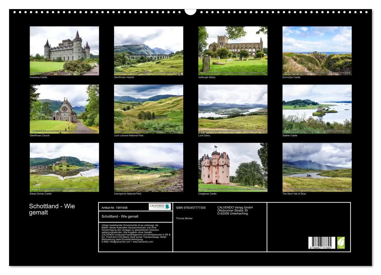 Bild: 9783457777305 | Schottland - Wie gemalt (Wandkalender 2026 DIN A2 quer), CALVENDO...