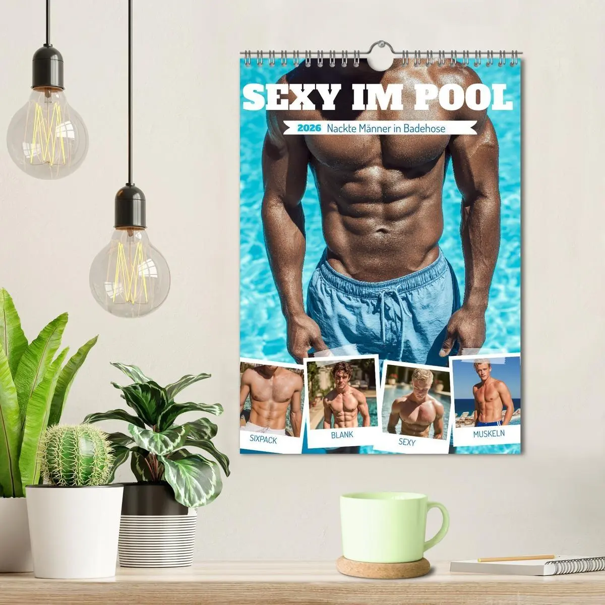 Bild: 9783516627305 | Sexy im Pool - Nackte Männer in Badehose (Wandkalender 2026 DIN A4...