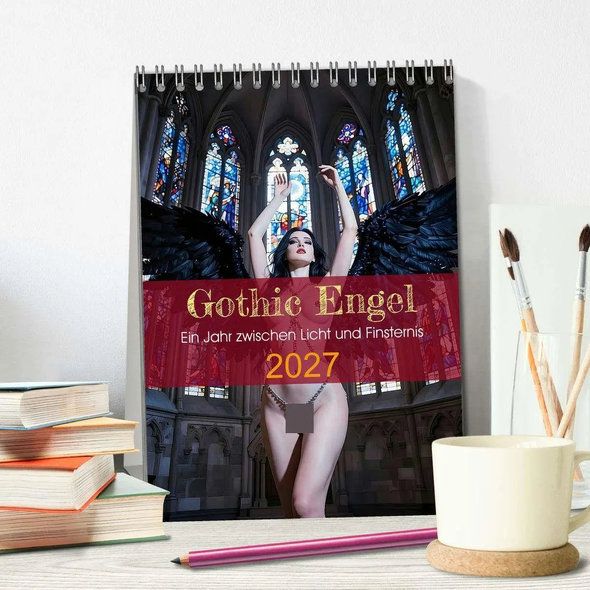 Bild: 9783516797305 | Gothic Engel (Tischkalender 2027 DIN A5 hoch), CALVENDO Monatskalender