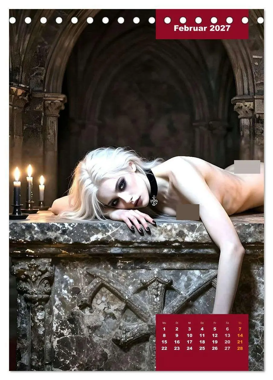 Bild: 9783516797305 | Gothic Engel (Tischkalender 2027 DIN A5 hoch), CALVENDO Monatskalender