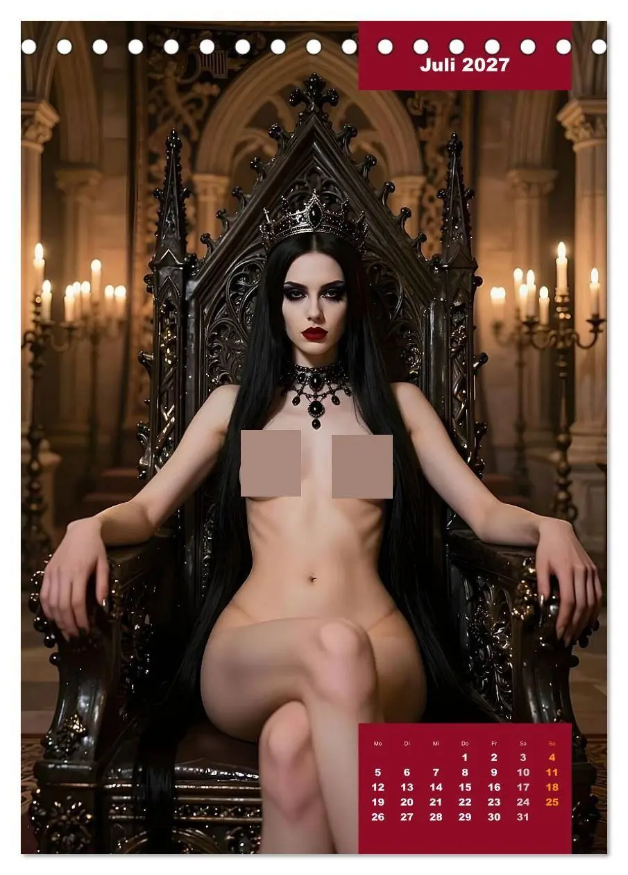 Bild: 9783516797305 | Gothic Engel (Tischkalender 2027 DIN A5 hoch), CALVENDO Monatskalender