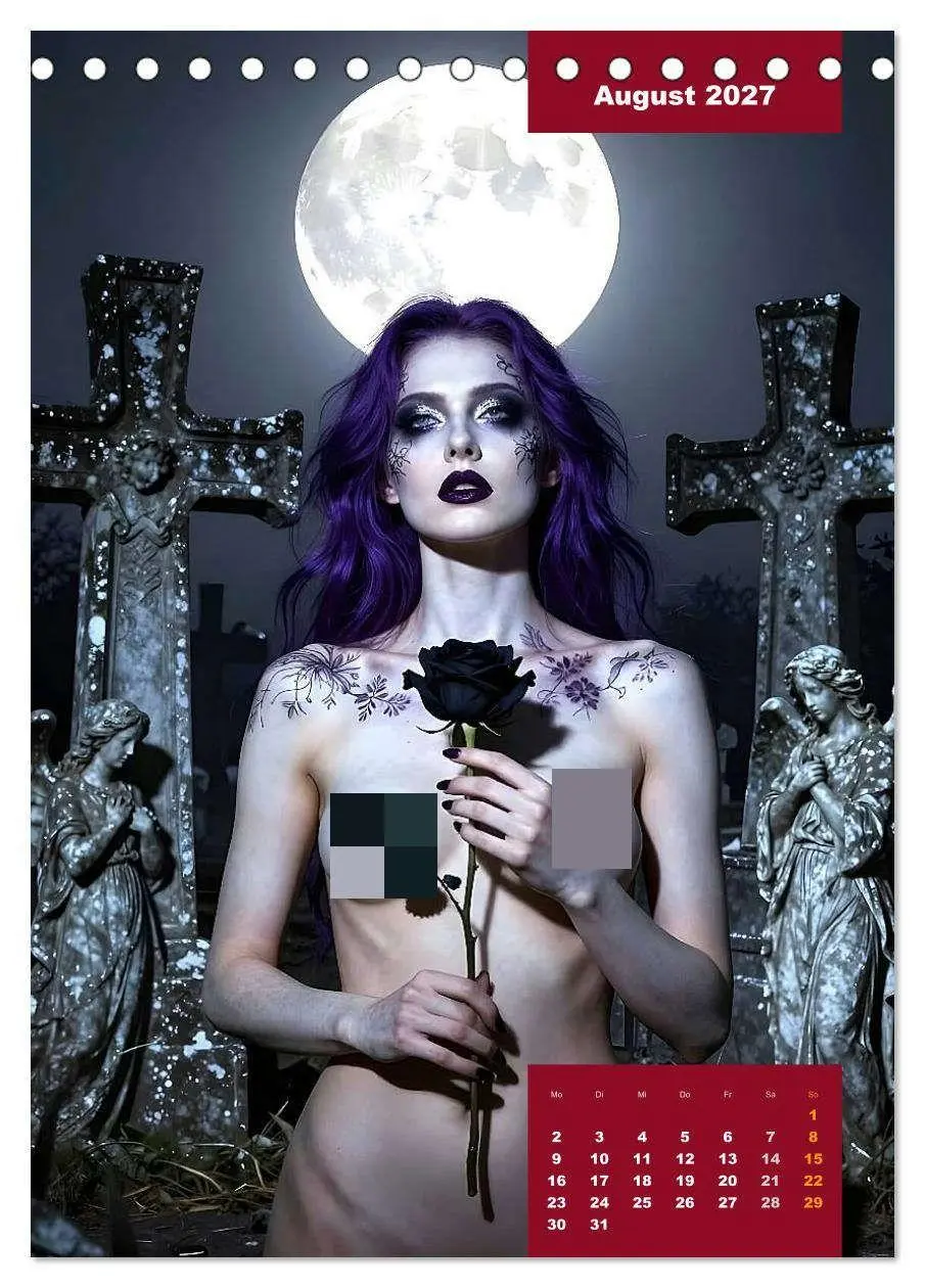Bild: 9783516797305 | Gothic Engel (Tischkalender 2027 DIN A5 hoch), CALVENDO Monatskalender