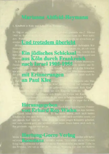 Cover: 9783891917305 | Und trotzdem überlebt | Marianne Ahlfeld-Heymann | Taschenbuch | 2026