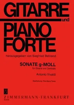Cover: 9790010237305 | Sonate g-Moll | Gitarre und Cembalo (Klavier). | Antonio Vivaldi