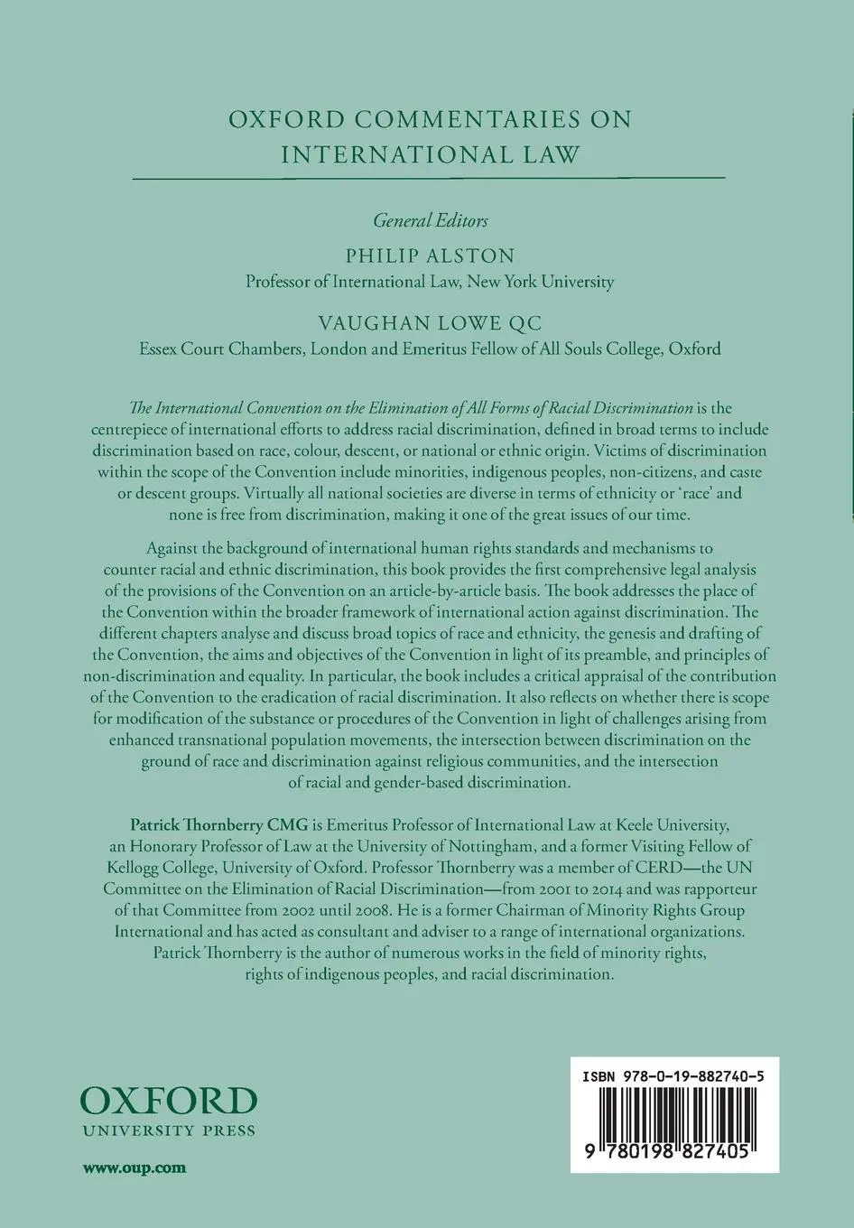 Rückseite: 9780198827405 | International Convention on the Elimination of All Forms of Racial...