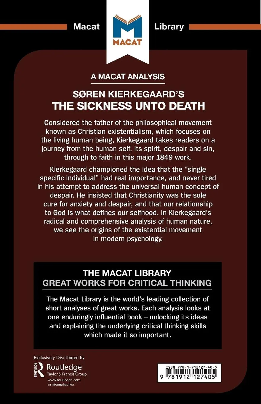 Rückseite: 9781912127405 | An Analysis of Soren Kierkegaard's The Sickness Unto Death | Shafaie