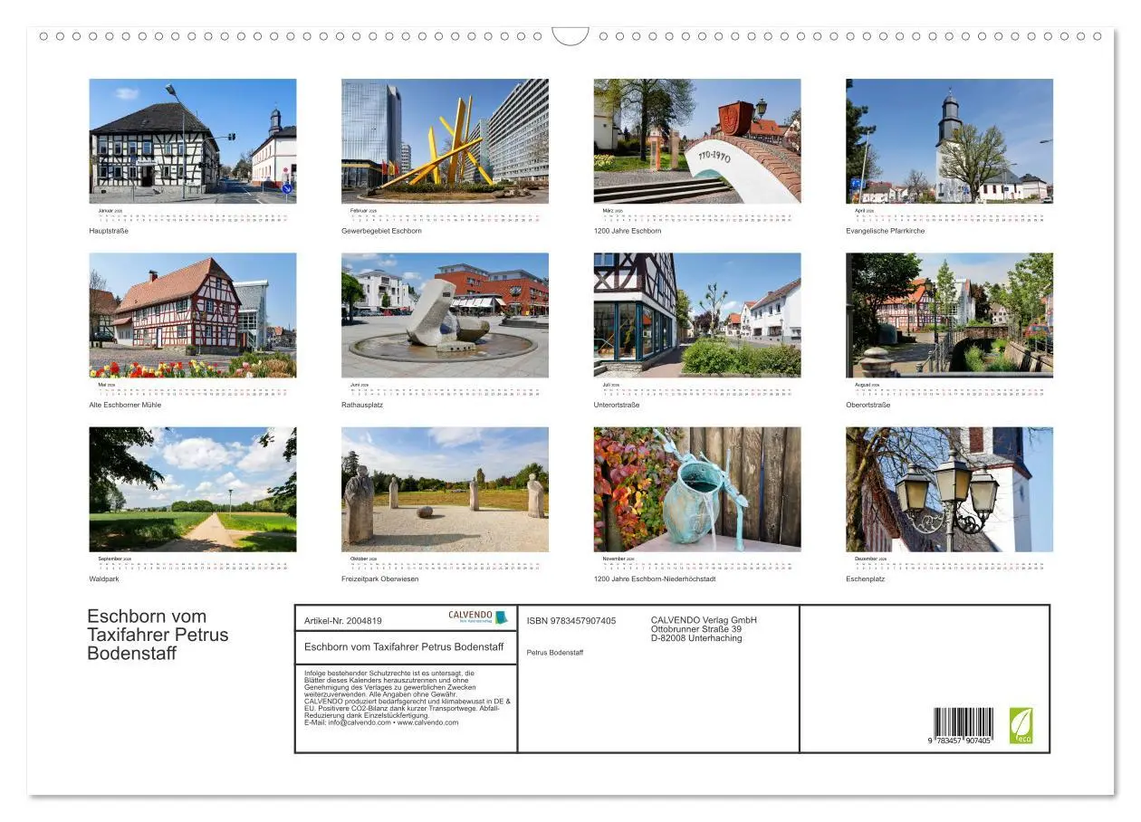 Bild: 9783457907405 | Eschborn vom Taxifahrer Petrus Bodenstaff (Wandkalender 2026 DIN A2...