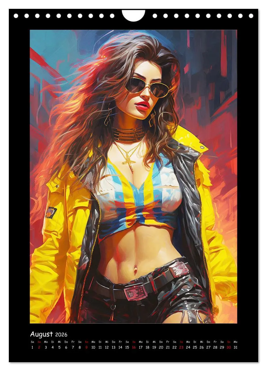 Bild: 9783516307405 | Cyberpunk. Futuristische Heldinnen (Wandkalender 2026 DIN A4 hoch),...