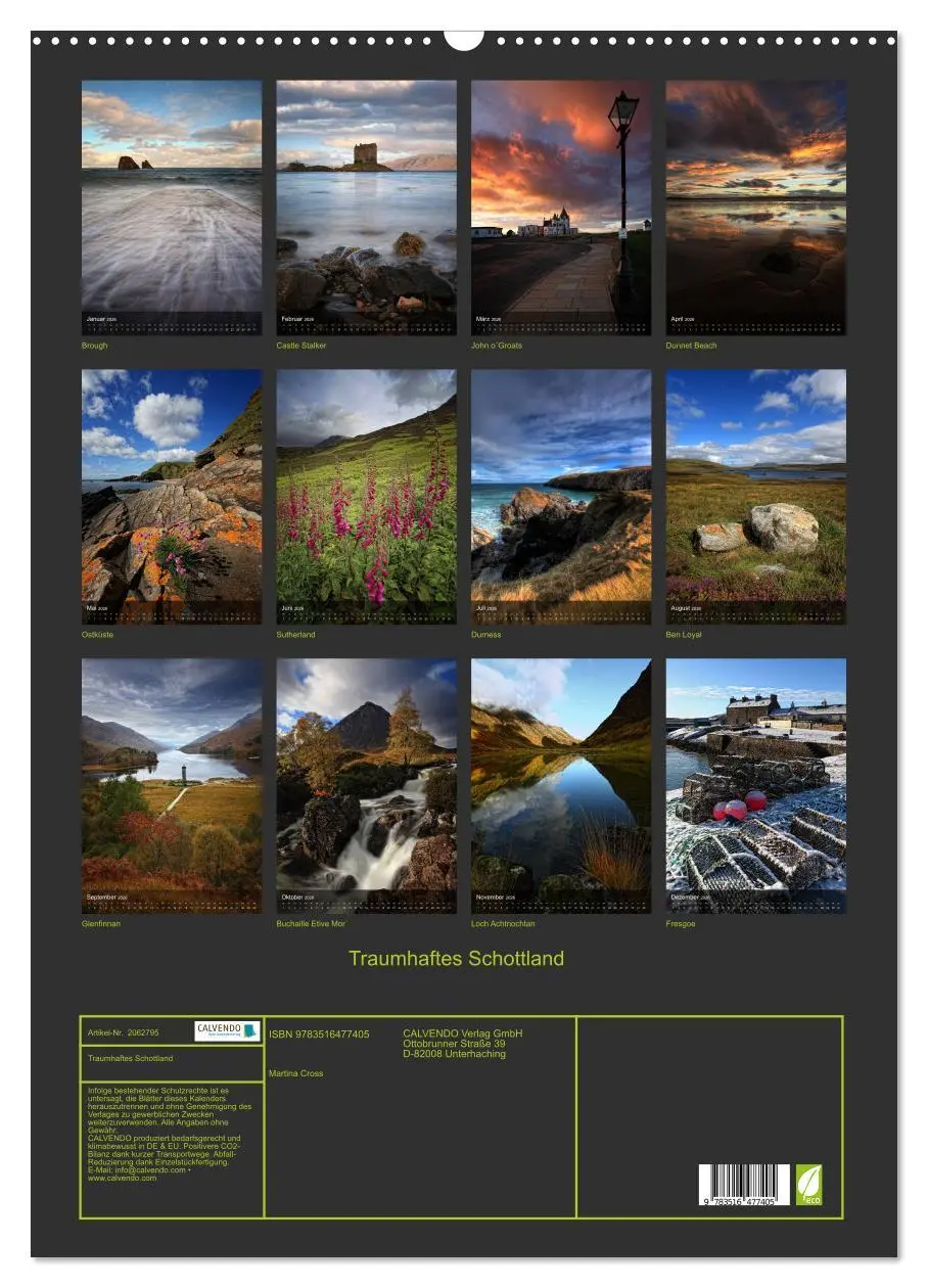 Bild: 9783516477405 | Traumhaftes Schottland (Wandkalender 2026 DIN A2 hoch), CALVENDO...